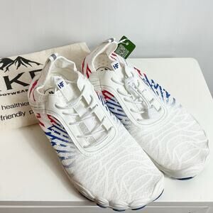 Hike Footwear Womens Lorax America Barefoot Shoes White Red Blue Size 41 (US 10)